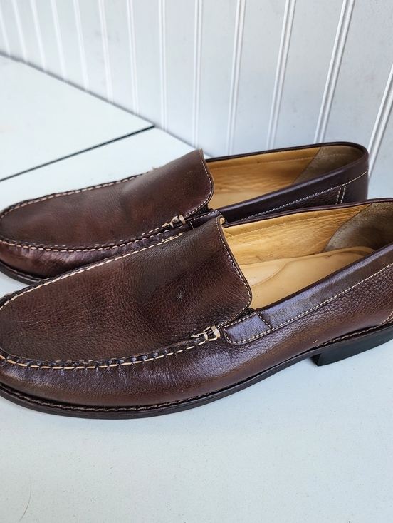 Johnston Murphy Loafers Creswell Mens 10 M Slip On Moc Toe 20 7278 Brazil Sheep